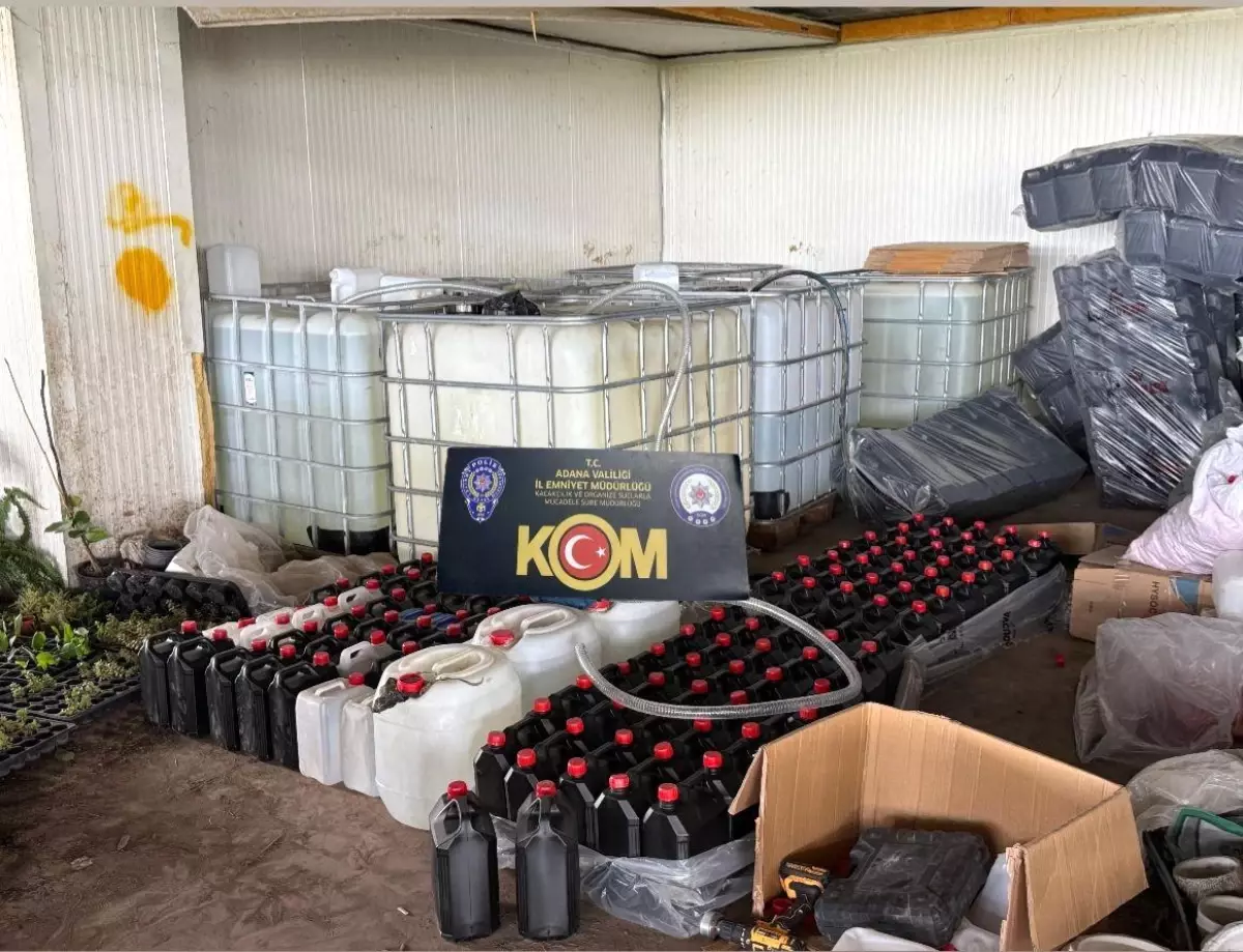 Adana’da Kaçak Alkol Operasyonu: 16 Ton Etil Alkol Ele Geçirildi