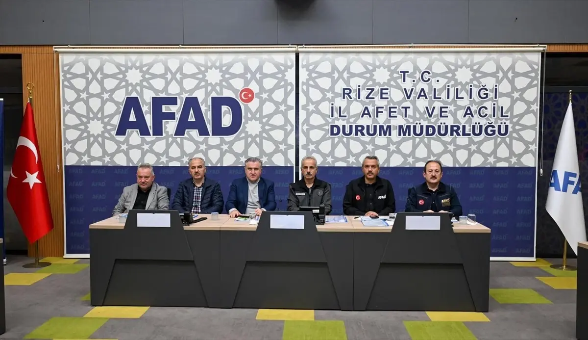 Rize’de Sel ve Taşkınlar İçin Koordinasyon Toplantısı