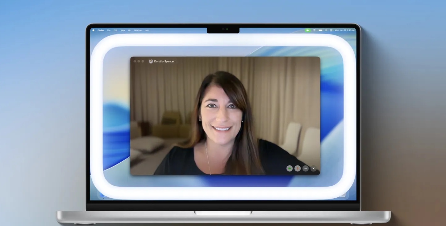 macOS Tahoe 26.2, yüzünüzü sanal halka ışığıyla aydınlatacak