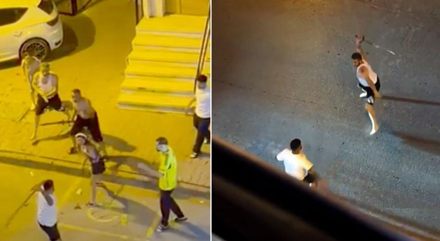 Esenyurtta kiliclar cekildi apartman onunde baslayan tartisma dehsete dondu OwLBwE3z